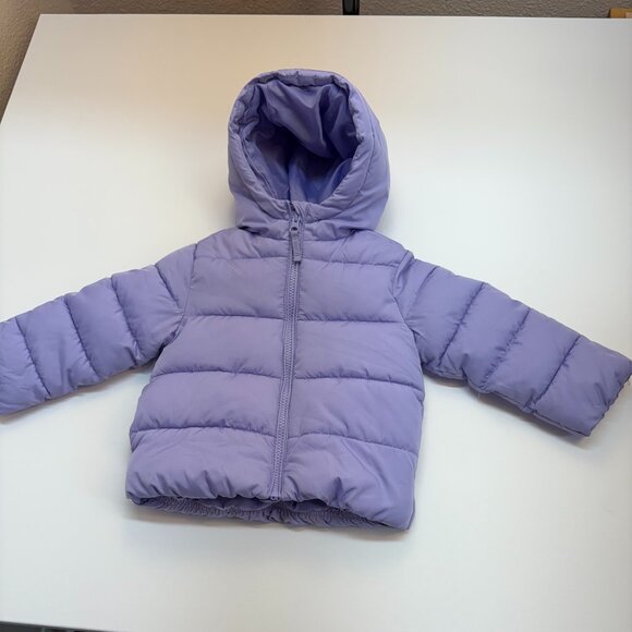 The Children's Place Hooded Puffer Jacket Purple Toddler 2T - Picture 2 of 5